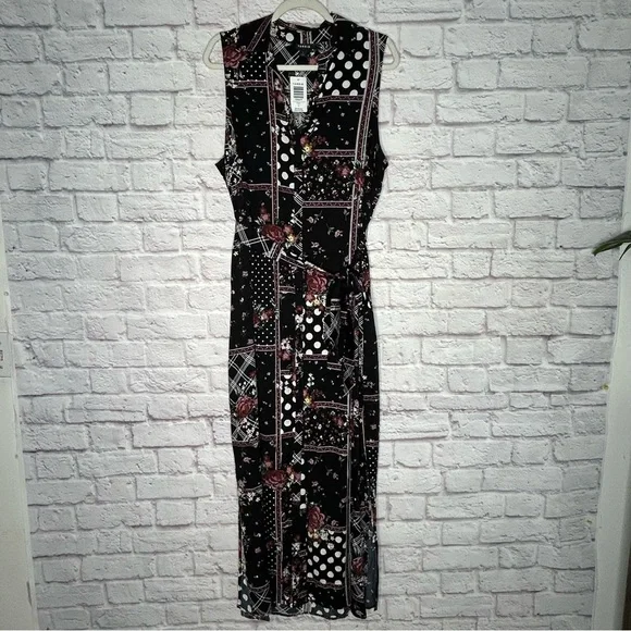 Torrid Patchwork Floral Challis Maxi Shirt Dress NWT - Picture 6 of 16